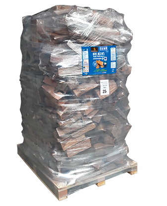 Bûches de bois haute performance WOODSTOCK - Ballot de 2000 dm3 de bois en vrac (30 cm)